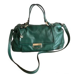 B. Makowsky Green Leather Satchel